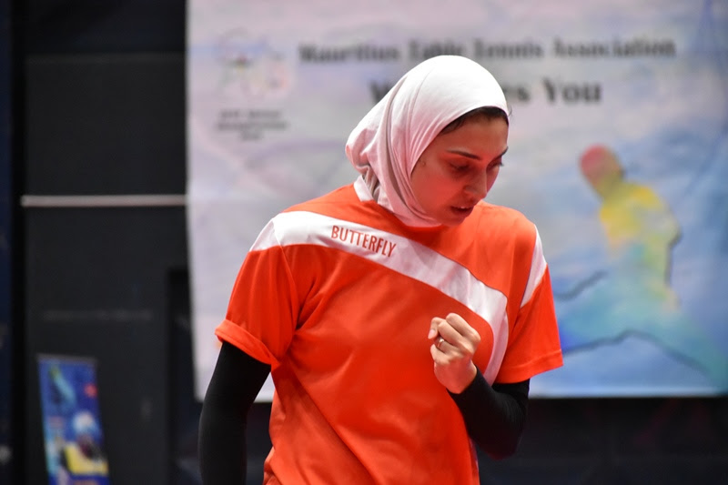Egypt's Farah Abdel-Aziz in action at the 2018 ITTF African Championships in Mauritius Egypt's Farah Abdel-Aziz in action at the 2018 ITTF African Championships in Mauritius