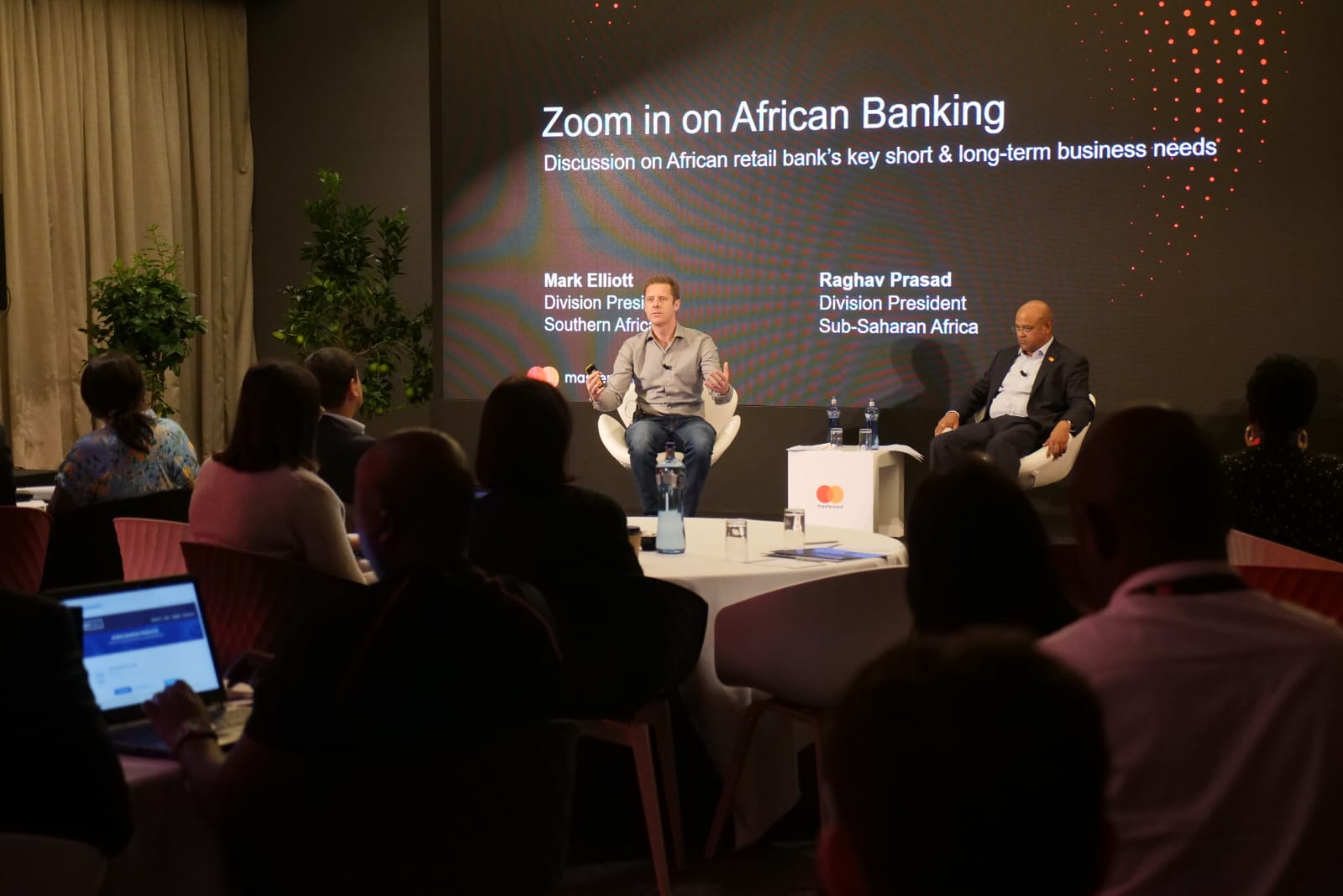 Mark Elliott and Raghav Prasad at Mastrecard African Debit Forum 2