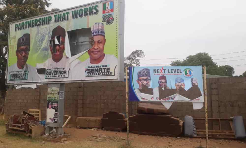 Pro- Buhari Group Accuse Opposition Supporters Of Destroying PMB, el-Rufai Billboards Pro- Buhari Group Accuse Opposition Supporters Of Destroying PMB, el-Rufai Billboards