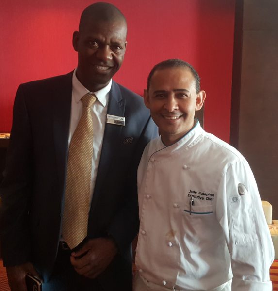 Wellington Mpofu, Director of Sales & Marketing and Jade Sullaphen, Executive Chef, all of RadissonBlu Anchorage Lagos Hotel.