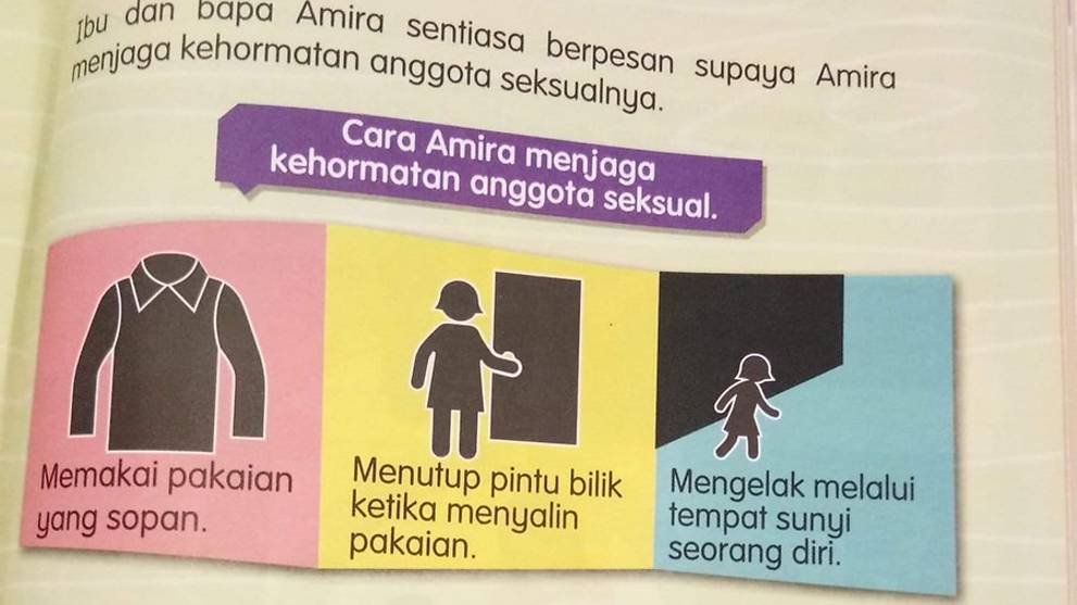 Anger At Malaysia Textbook Telling Girls To "Protect Sex Organs" malaysia-textbook-on-sexual-harassment