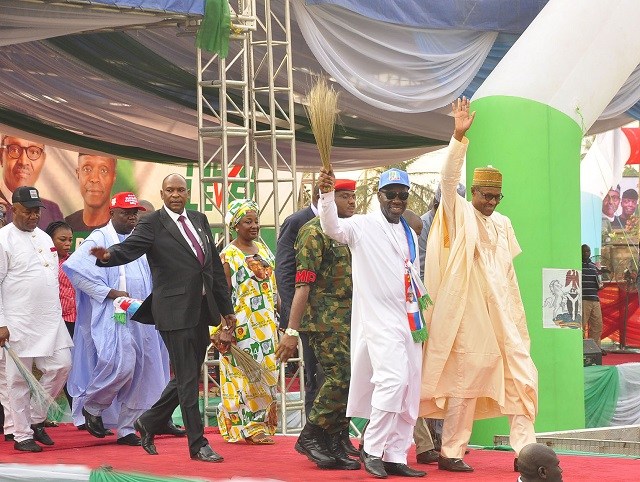Obaseki In Akwa Ibom, Campaigns For Buhari, APC Governorship Candidate, Ekere Obaseki In Akwa Ibom, Campaigns For Buhari, APC Governorship Candidate, Ekere