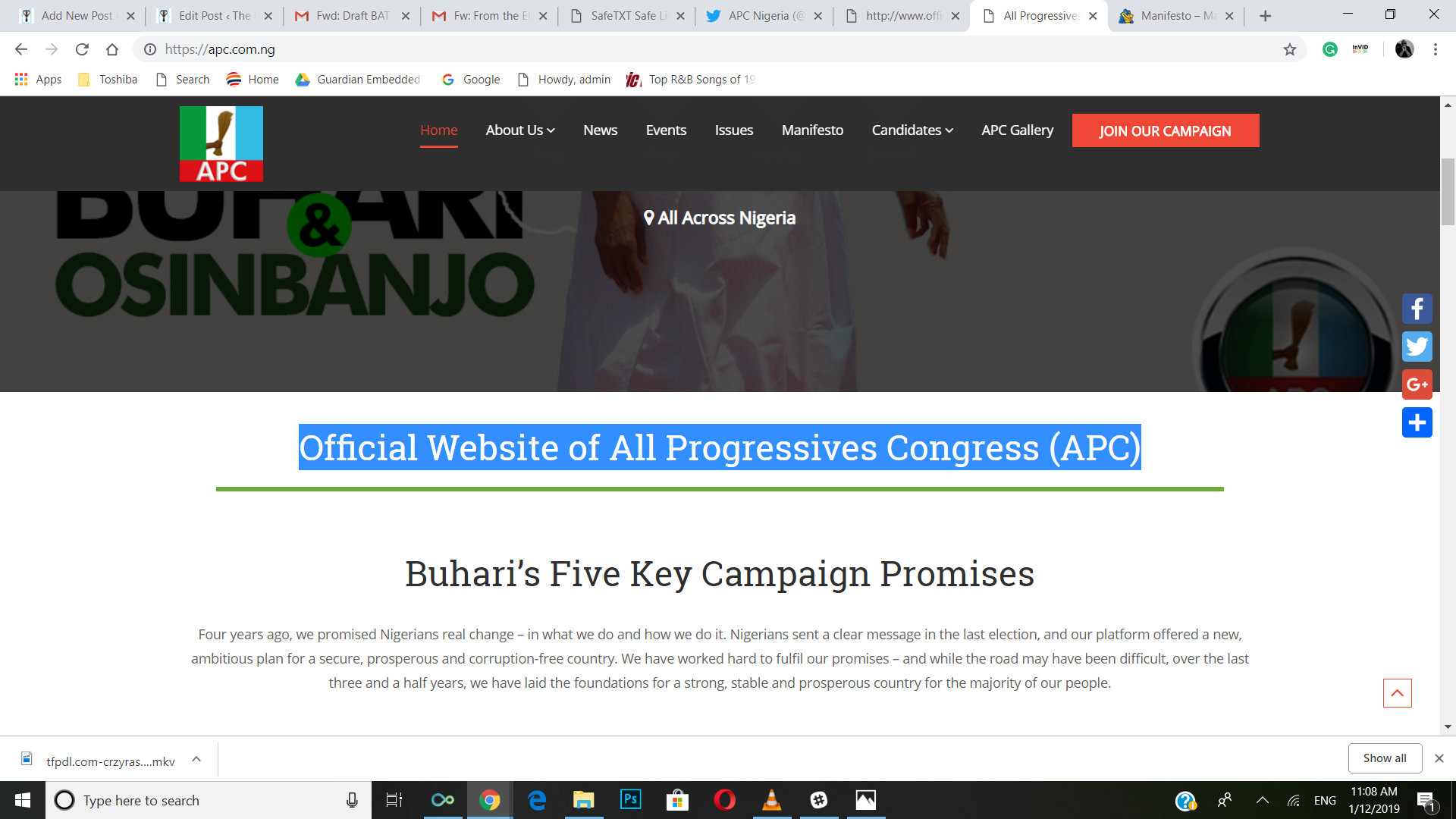 Plagiarism: APC spokesman says party owns 'hacked' website Plagiarism: APC spokesman says party owns 'hacked' website