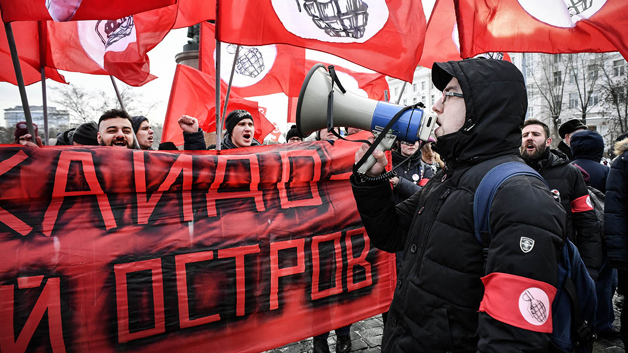Russians protest Kuril islands handover to Japan Russians protest Kuril islands handover to Japan