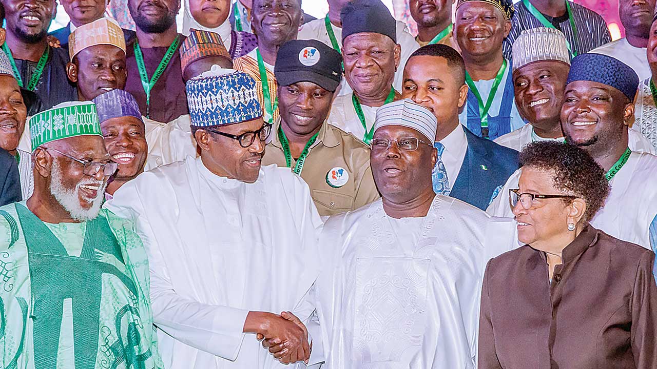 Buhari, Atiku, others sign final peace accord Buhari, Atiku, others sign final peace accord The Guardian Nigeria News