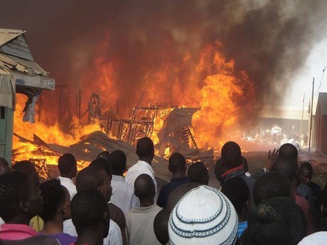 Fire Guts Smart Card Readers At INEC Office In Anambra Fire Guts Smart Card Readers At INEC Office In Anambra