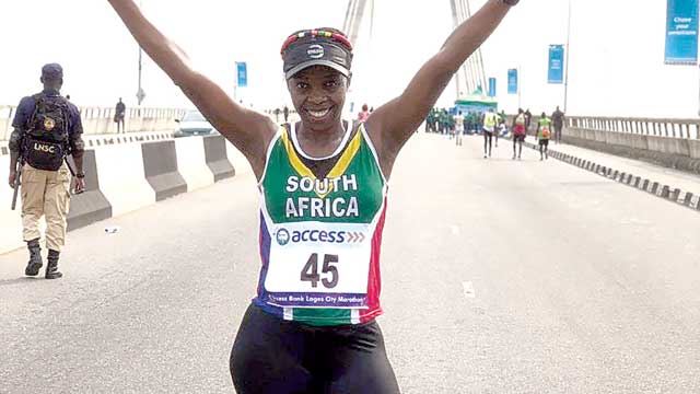 South African runner, Nkomo narrates experience at Access Bank Lagos City Marathon South African runner, Nkomo narrates experience at Access Bank Lagos City Marathon