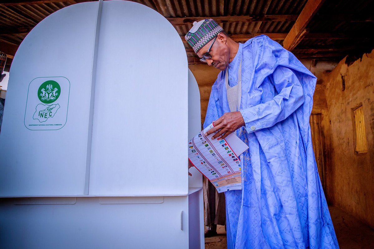 Governorship/Assembly elections: Buhari, wife, vote in Daura | Governorship/Assembly elections: Buhari, wife, vote in Daura |