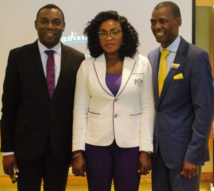 Left to Right – Ohis Ehimiaghe, SAA Regional Manager, North, West and Central Africa; Kemi Leke-Bamtefa, SAA National Sales Manager, Nigeria and Wellington Mpofu, RadissonBlu Anchorage Hotel Lagos Director of Sales at the SAA/RadissonBlu corporate travel managers forum in Lagos. Left to Right – Ohis Ehimiaghe, SAA Regional Manager, North, West and Central Africa; Kemi Leke-Bamtefa, SAA National Sales Manager, Nigeria and Wellington Mpofu, RadissonBlu Anchorage Hotel Lagos Director of Sales at the SAA/RadissonBlu corporate travel managers forum in Lagos.