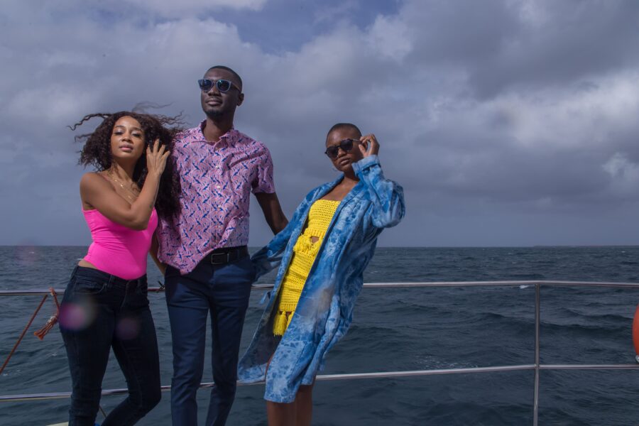 Ameyaw Debrah, Sister Deborah and Chidera Mouka at the Wilson Wharf-min