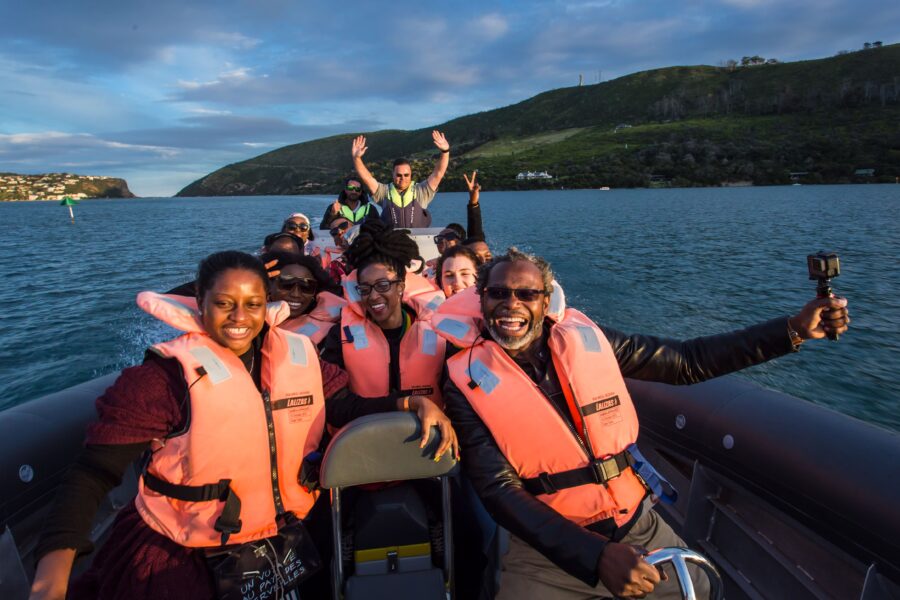Group Photo at the Knysa Lagoos after the Boat ride