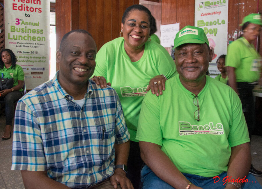 R-L: Prof Lesi, Provost College of Medicine, University of Lagos, LUTH and the Co-Founders of Benola, Cerebral Palsy Initiative, Lagos, Nigeria at the event