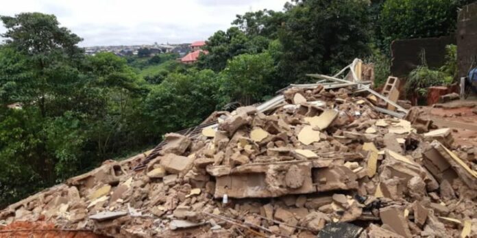 Collapsed building