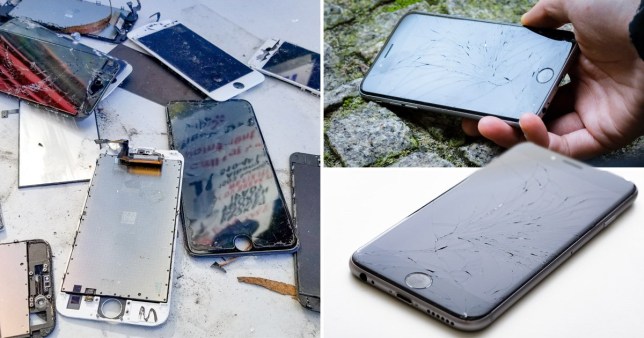 Smashed phone