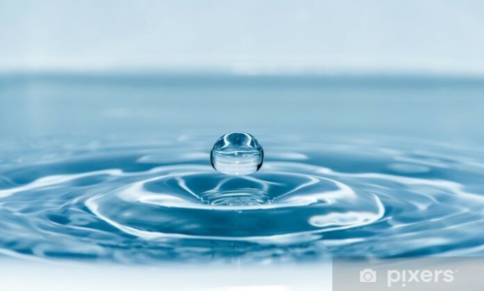 Drop in water
