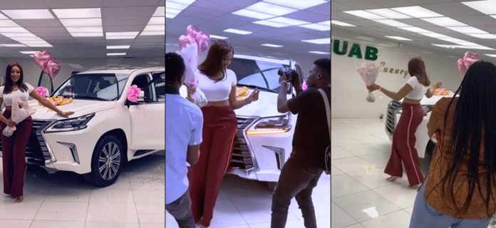 dabota-lawson-celebrates-as-she-acquires-a-new-lexus-lx-570-car