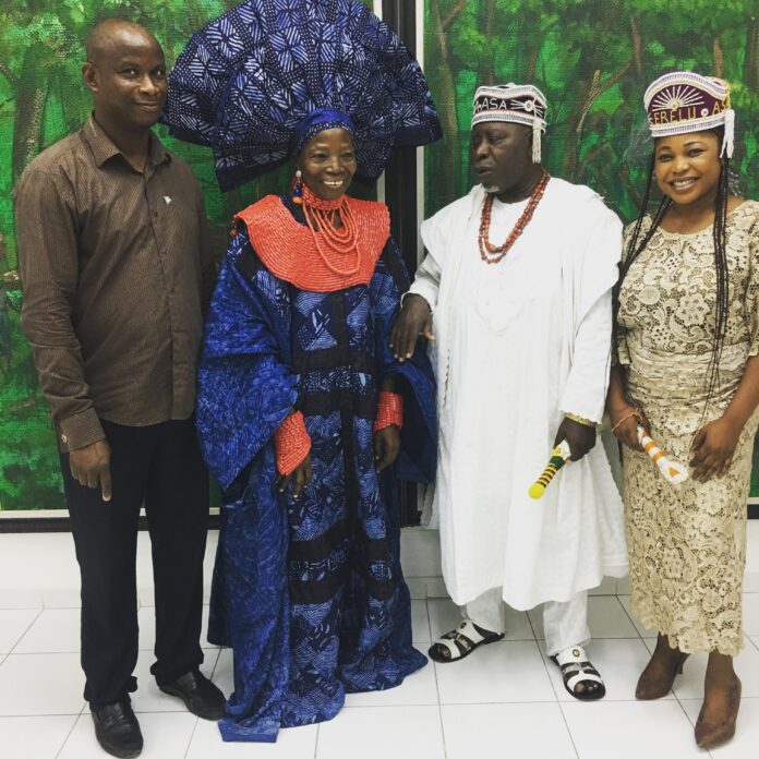 L-R: Founder of Infotrust, Tayo Adelaja; Mama Nike Okundaye-Nike Art Gallery, Late Jimo Aliu aka Aworo & Erelu Funmi Rotiba L-R: Founder of Infotrust, Tayo Adelaja; Mama Nike Okundaye-Nike Art Gallery, Late Jimo Aliu aka Aworo & Erelu Funmi Rotiba