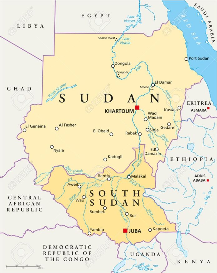 30566366-sudan-and-south-sudan-political-map-with-capitals-khartoum-and-juba-with-national-borders-most-impor