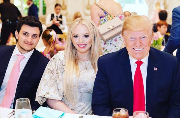 L-R Michael Boulos, Tiffany Trump and Donald Trump at the White House in December 2019 L-R Michael Boulos, Tiffany Trump and Donald Trump at the White House in December 2019
