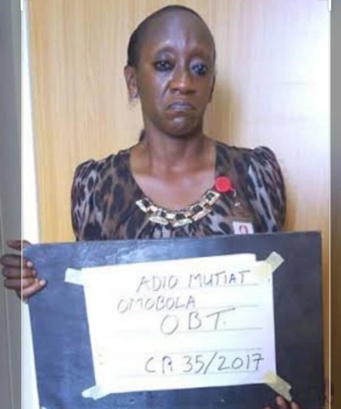 former Deputy Chief Registrar of the Oyo State High Court, Mutiat Omobola Adio.