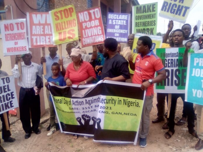 Insecurity Human Rights Activists Protest In Ibadan