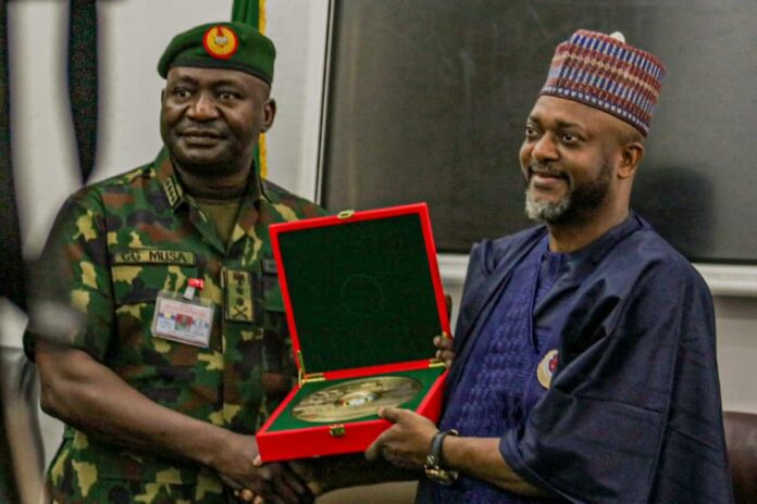 Chief of Defence Staff, Gen. Christopher Mustapha and the Deputy Governor, Chief Edward Onoja Chief of Defence Staff, Gen. Christopher Mustapha and the Deputy Governor, Chief Edward Onoja