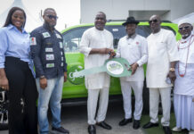 Warri Agog As First Winner In Glo Festival Of Joy Receives Toyota Prado Prize