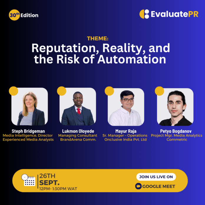 EVALUATE PR - 30TH EDITION.... Revised