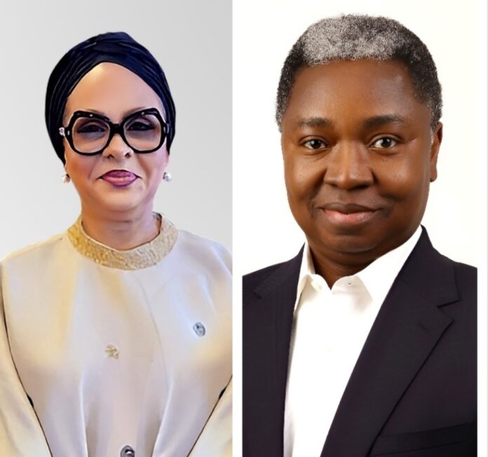 R-L: Mr. Andy Odeh, NNPCL's new Chief Corporate Communications Officer, & Mrs. Morenike Adewunmi, the new Chief Relations Officer R-L: Mr. Andy Odeh, NNPCL's new Chief Corporate Communications Officer, & Mrs. Morenike Adewunmi, the new Chief Relations Officer